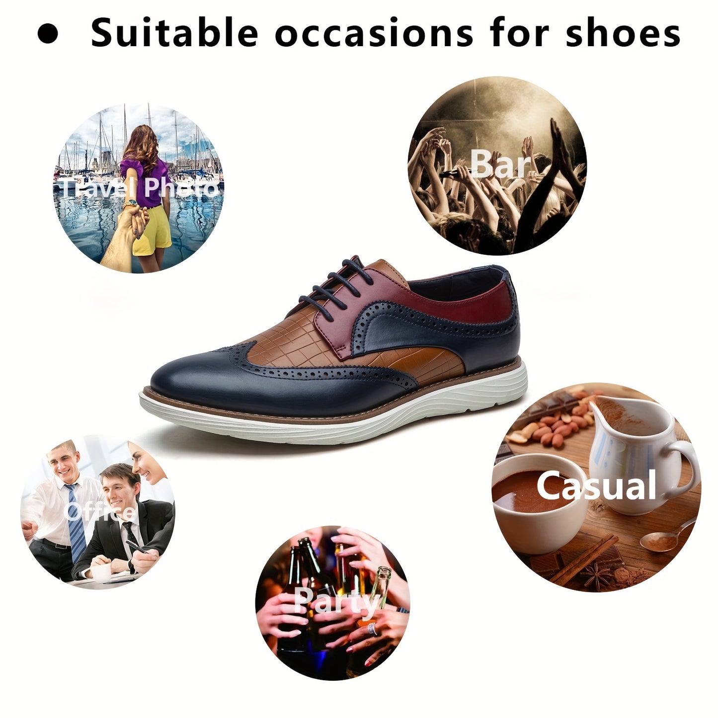 Stylish Mens Oxford Shoes - Ultra-Comfortable, Breathable, Soft Insoles - Classic Business Oxfords Perfect for Work, Formal Events, or Daily Wear