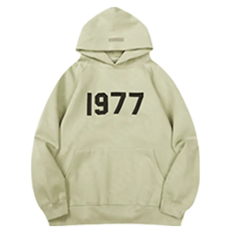 Fashion Fog Hoodie 1977 ESS Hoodies Mens Womens Pullover Hip Hop Tracksuit Oversized Sweatshirts Pants Set Casual Ladys Jumpers essentialsweatshirts Hoody