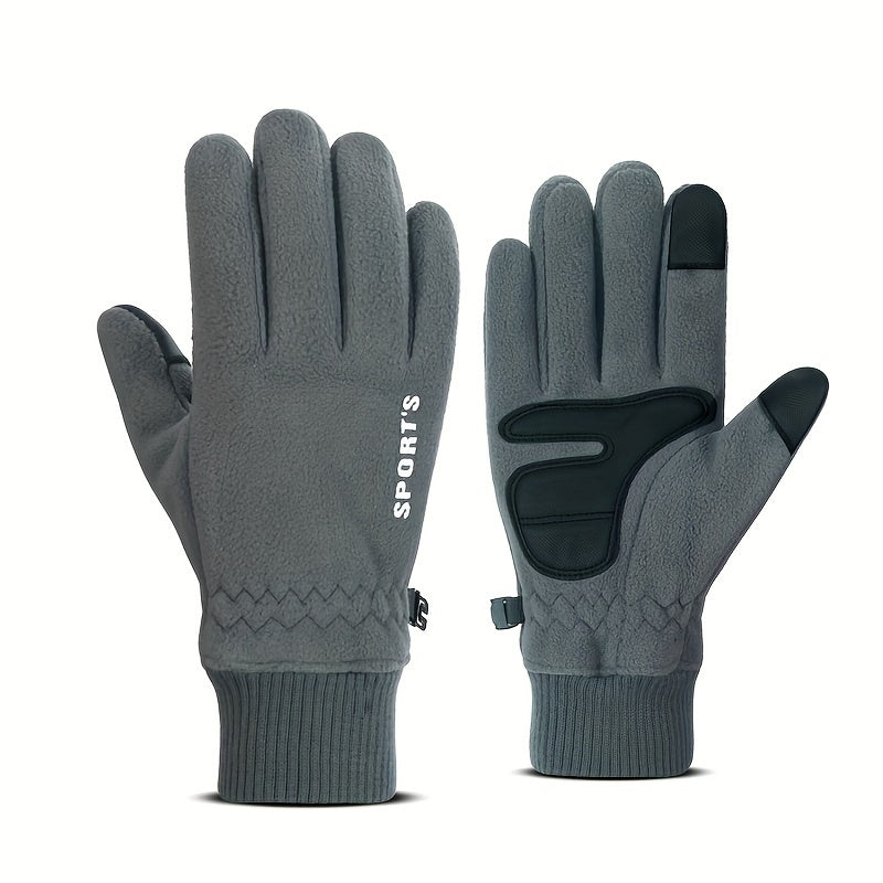 Winter Warm Gloves Flip Touch Screen Non-slip Stretch Gloves Outdoor Sports Cycling Skiing Gloves