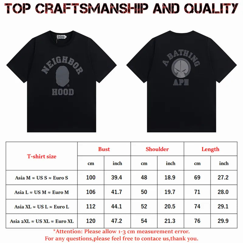 designer Mens T Shirts Top Craftsmanship mens womens Fashion tshirt Foam Print Short Sleeve Street Casual tees Cotton polo tshirts