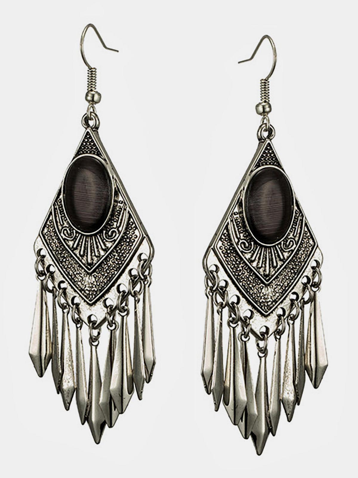 sengpan 2024 New Tassel diamond metal Earrings