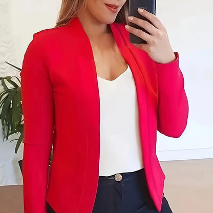 Fall/Winter Chic Blazer for Women - Durable, Easy-Care, Stand Collar Casual Office Jacket