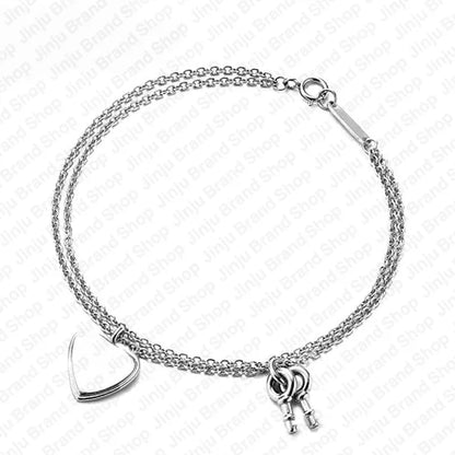 fine sterling silver jewelry 925 bracelet designer charm bracelet Hearts Girlfriend Lady gift luxury braclets bracelet designer for woman bracelets free shipping