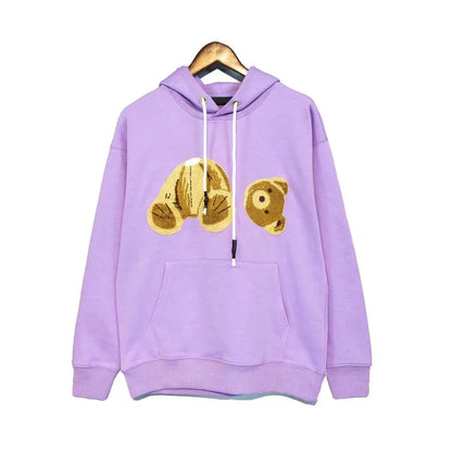 New Fashionable High Quality Hoodie Sweatshirt Worn Bear Sweatshirt Teddy Bear Fashion Loop Fabric Explosion Sweater Style Men's and Women's European Sizes S-XL