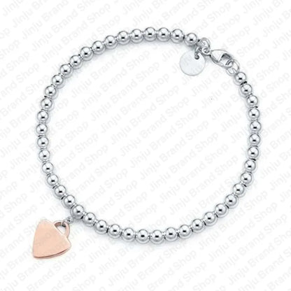 fine sterling silver jewelry 925 bracelet designer charm bracelet Hearts Girlfriend Lady gift luxury braclets bracelet designer for woman bracelets free shipping