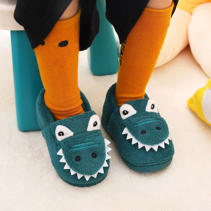 Adorable Fuzzy Dinosaur Slippers for Toddler Girls & Boys - Soft, Warm, and Cozy Indoor Shoes with Cute Prehistoric Pattern - Perfect for Little Ones' Daily Wear