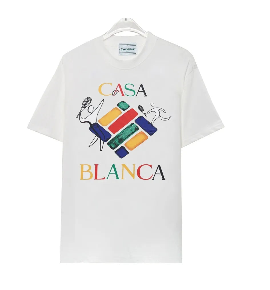 casablanc shirt Ment shirt designer t shirts Brand shirt Men casablanca tshirt Breathable TShirts Sleeve Top Tees casa US Size S-XXL