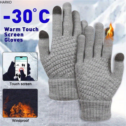 Thermal Womens Winter Touch Screen Gloves - Warm, Thicker, and Water-Resistant for Cold Weather - Hand Washable, Ideal for Driving, Running, and Texting