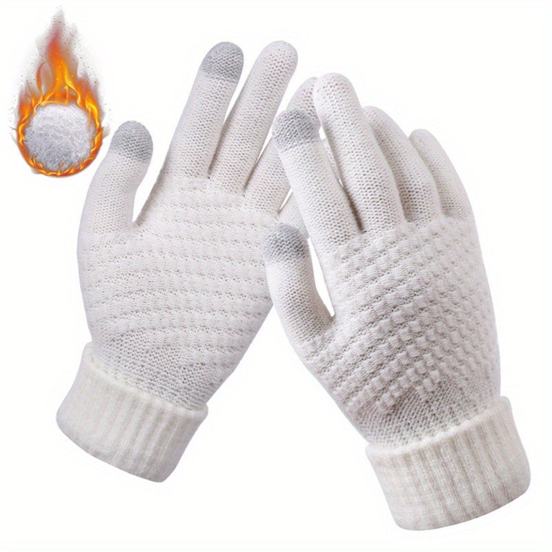 Thermal Womens Winter Touch Screen Gloves - Warm, Thicker, and Water-Resistant for Cold Weather - Hand Washable, Ideal for Driving, Running, and Texting