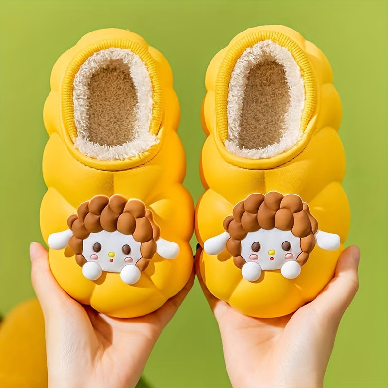 Cartoon-Themed Slippers for Little Princesses - Soft, Non-Slip, Comfortable Indoor Footwear with EVA Sole for Autumn & Winter