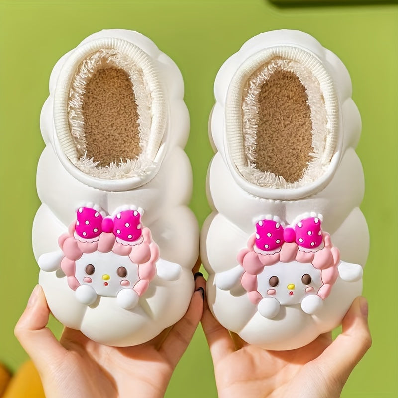 Cartoon-Themed Slippers for Little Princesses - Soft, Non-Slip, Comfortable Indoor Footwear with EVA Sole for Autumn & Winter