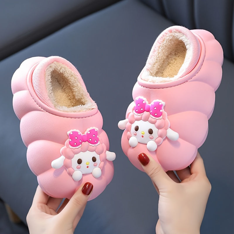 Cartoon-Themed Slippers for Little Princesses - Soft, Non-Slip, Comfortable Indoor Footwear with EVA Sole for Autumn & Winter