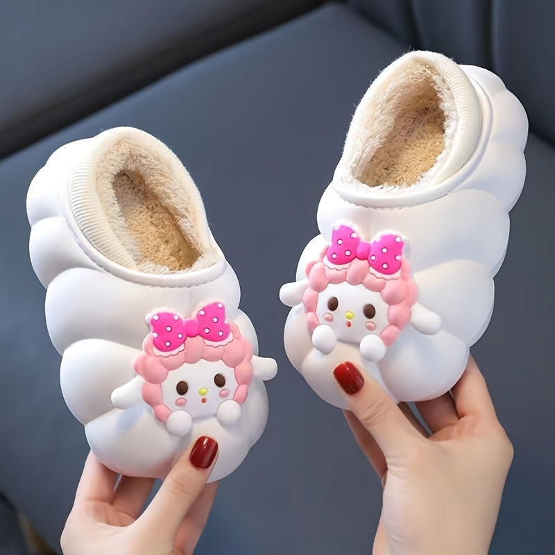 Cartoon-Themed Slippers for Little Princesses - Soft, Non-Slip, Comfortable Indoor Footwear with EVA Sole for Autumn & Winter