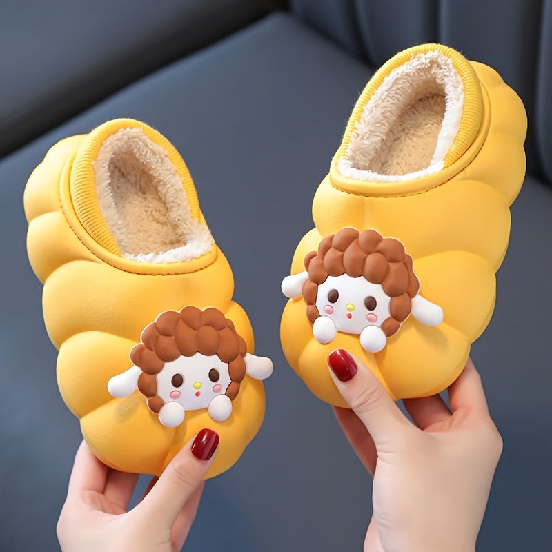 Cartoon-Themed Slippers for Little Princesses - Soft, Non-Slip, Comfortable Indoor Footwear with EVA Sole for Autumn & Winter