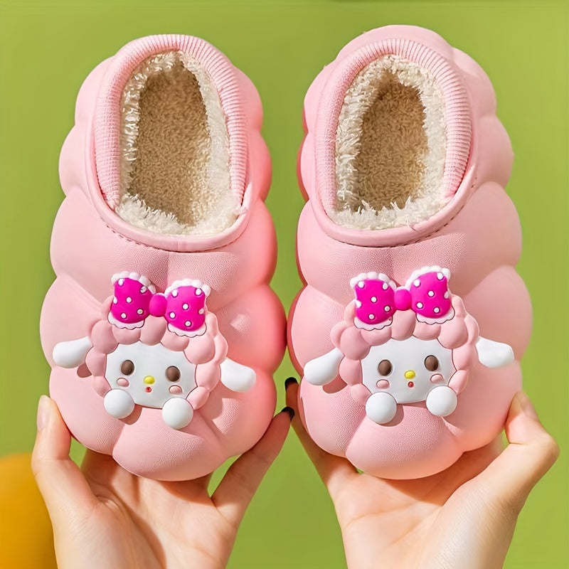 Cartoon-Themed Slippers for Little Princesses - Soft, Non-Slip, Comfortable Indoor Footwear with EVA Sole for Autumn & Winter