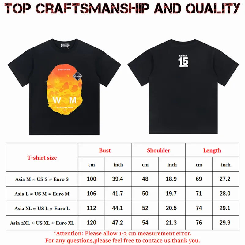 designer Mens T Shirts Top Craftsmanship mens womens Fashion tshirt Foam Print Short Sleeve Street Casual tees Cotton polo tshirts