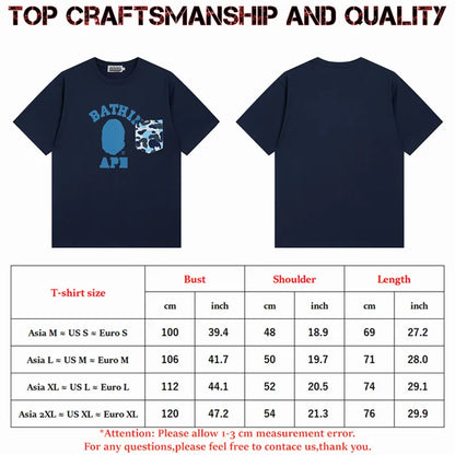 designer Mens T Shirts Top Craftsmanship mens womens Fashion tshirt Foam Print Short Sleeve Street Casual tees Cotton polo tshirts