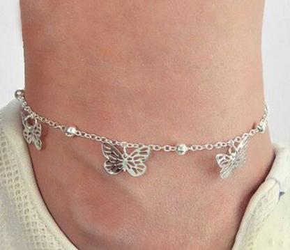 sengpan Bohemian Summer Anklets For Women Butterfly Ankle Bracelets Girls Barefoot on Leg Chain Jewelry Gift