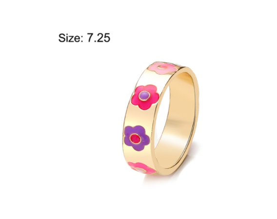 sengpan Christmas gifts ideas Jewelry New Colorful Adjustable Ring for Women Glossy Love Heart Rings Peach Heart Ring Exquisite Y2k Trend Jewelry