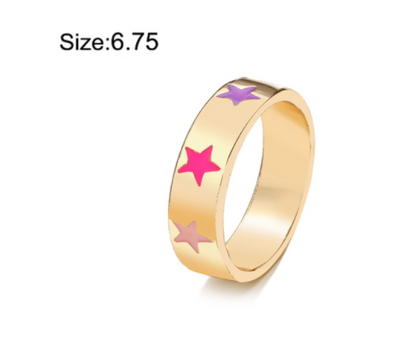 sengpan Christmas gifts ideas Jewelry New Colorful Adjustable Ring for Women Glossy Love Heart Rings Peach Heart Ring Exquisite Y2k Trend Jewelry