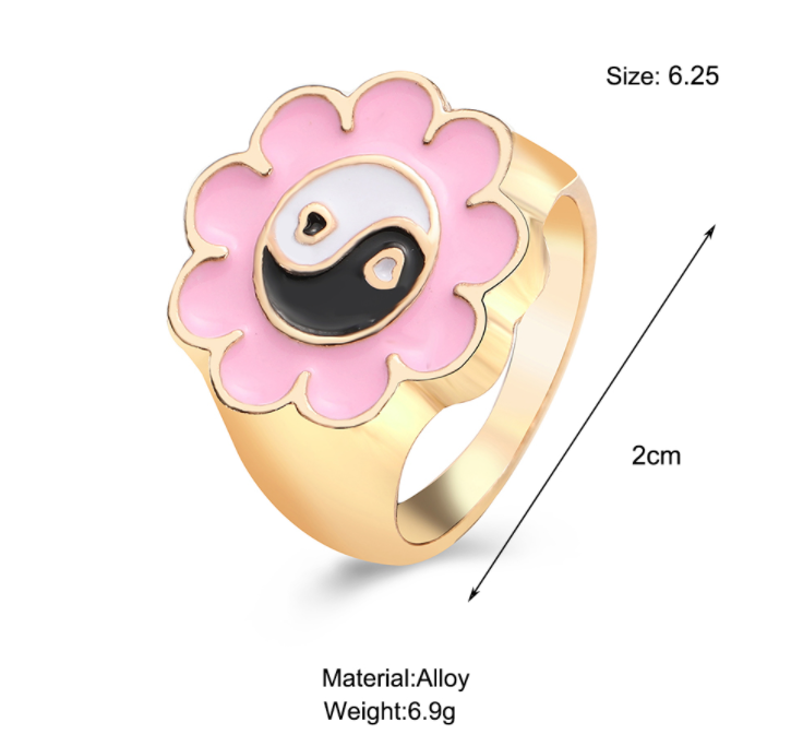 sengpan Christmas gifts ideas Jewelry New Colorful Adjustable Ring for Women Glossy Love Heart Rings Peach Heart Ring Exquisite Y2k Trend Jewelry