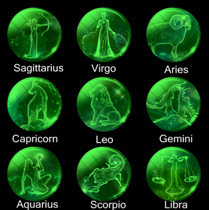 sengpan Christmas wishlist Luminous Keychain Glow In The Dark 12 Zodiac Sign Sphere Ball Crystal Key Rings Scorpio Leo Gemini Constellation Birthday Gift