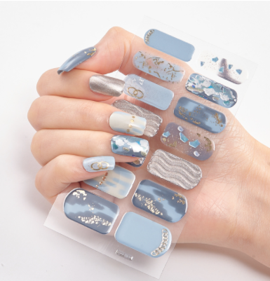 sengpan Christmas gifts ideas New Year Patterned Nail Decor Nail Polish Nail Art Stickers Full Beauty Sticker for Nails Nail Accesoires Christmas Nail Sticker