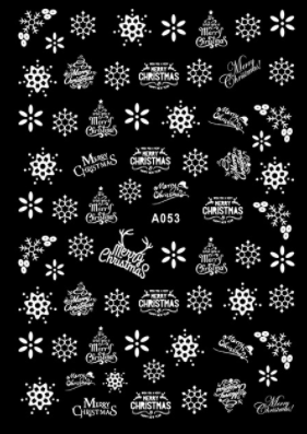 sengpan Christmas gifts ideas Merry Christmas Nail Art Decals Decoration Self Adhesive Nail Art Stickers Manicure Design White Snow Sticker for Nail Design