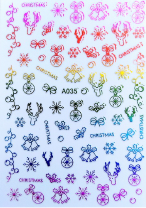 sengpan Christmas gifts ideas Merry Christmas Nail Art Decals Decoration Self Adhesive Nail Art Stickers Manicure Design White Snow Sticker for Nail Design