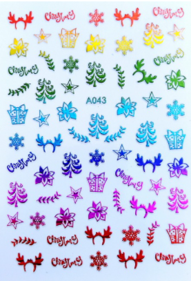 sengpan Christmas gifts ideas Merry Christmas Nail Art Decals Decoration Self Adhesive Nail Art Stickers Manicure Design White Snow Sticker for Nail Design