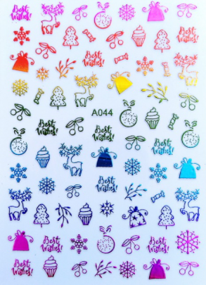 sengpan Christmas gifts ideas Merry Christmas Nail Art Decals Decoration Self Adhesive Nail Art Stickers Manicure Design White Snow Sticker for Nail Design