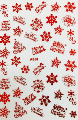 sengpan Christmas gifts ideas Merry Christmas Nail Art Decals Decoration Self Adhesive Nail Art Stickers Manicure Design White Snow Sticker for Nail Design