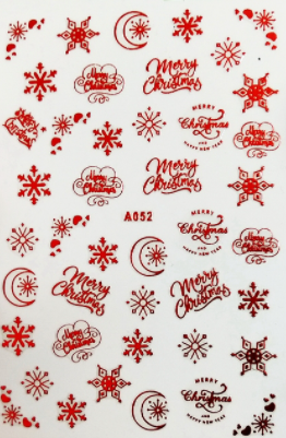 sengpan Christmas gifts ideas Merry Christmas Nail Art Decals Decoration Self Adhesive Nail Art Stickers Manicure Design White Snow Sticker for Nail Design