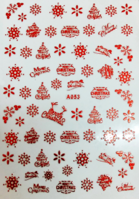 sengpan Christmas gifts ideas Merry Christmas Nail Art Decals Decoration Self Adhesive Nail Art Stickers Manicure Design White Snow Sticker for Nail Design