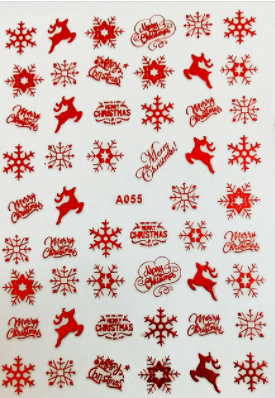 sengpan Christmas gifts ideas Merry Christmas Nail Art Decals Decoration Self Adhesive Nail Art Stickers Manicure Design White Snow Sticker for Nail Design