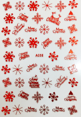 sengpan Christmas gifts ideas Merry Christmas Nail Art Decals Decoration Self Adhesive Nail Art Stickers Manicure Design White Snow Sticker for Nail Design