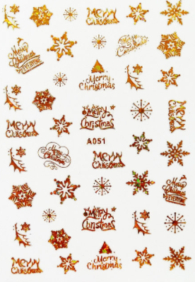 sengpan Christmas gifts ideas Merry Christmas Nail Art Decals Decoration Self Adhesive Nail Art Stickers Manicure Design White Snow Sticker for Nail Design