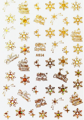 sengpan Christmas gifts ideas Merry Christmas Nail Art Decals Decoration Self Adhesive Nail Art Stickers Manicure Design White Snow Sticker for Nail Design