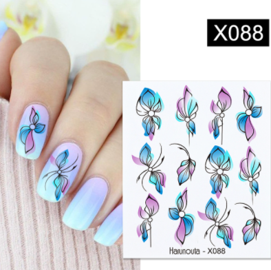 sengpan Christmas gifts ideas Harunouta Ink Blooming Marble Water Decals Flower Leaves Transfer Sliders Paper Abstract Geometric Lines Nail Stickers Watermark