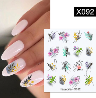 sengpan Christmas gifts ideas Harunouta Ink Blooming Marble Water Decals Flower Leaves Transfer Sliders Paper Abstract Geometric Lines Nail Stickers Watermark