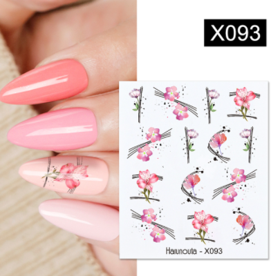 sengpan Christmas gifts ideas Harunouta Ink Blooming Marble Water Decals Flower Leaves Transfer Sliders Paper Abstract Geometric Lines Nail Stickers Watermark