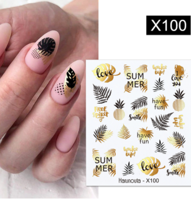 sengpan Christmas gifts ideas Harunouta Ink Blooming Marble Water Decals Flower Leaves Transfer Sliders Paper Abstract Geometric Lines Nail Stickers Watermark