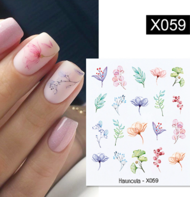 sengpan Christmas gifts ideas Harunouta Ink Blooming Marble Water Decals Flower Leaves Transfer Sliders Paper Abstract Geometric Lines Nail Stickers Watermark