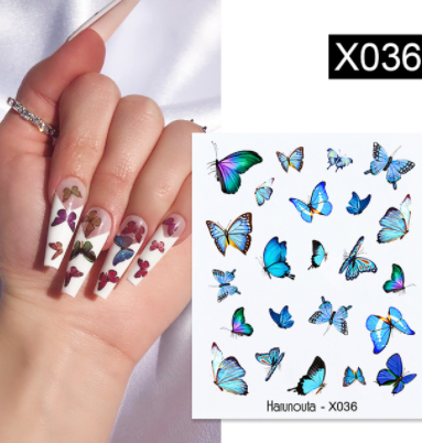 sengpan Christmas gifts ideas Harunouta Ink Blooming Marble Water Decals Flower Leaves Transfer Sliders Paper Abstract Geometric Lines Nail Stickers Watermark