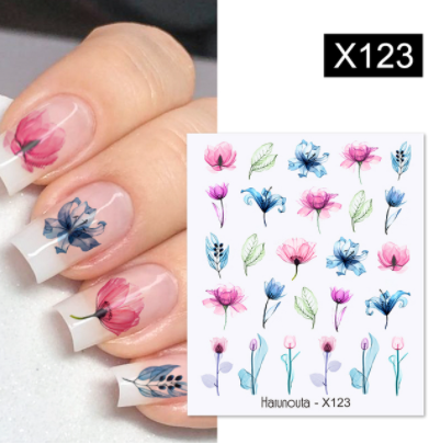 sengpan Christmas gifts ideas Harunouta Ink Blooming Marble Water Decals Flower Leaves Transfer Sliders Paper Abstract Geometric Lines Nail Stickers Watermark