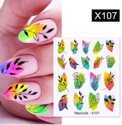 sengpan Christmas gifts ideas Harunouta Ink Blooming Marble Water Decals Flower Leaves Transfer Sliders Paper Abstract Geometric Lines Nail Stickers Watermark