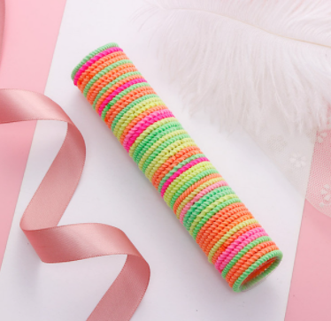 sengpan gifts for kids  50Pcs/Lot Fashion Girl Colorful 3cm Elastic Rubber Bands Children's Nylon Hair Ties Head Rope Fashion Hair Ring Hair Accessories