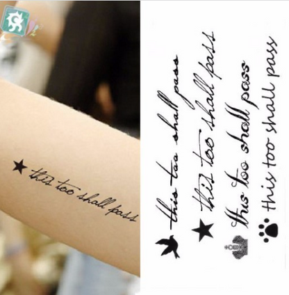 sengpan Waterproof Temporary Tattoo sticker on ear finger music note bird stars line streak henna tatto flash tatoo fake for women 24