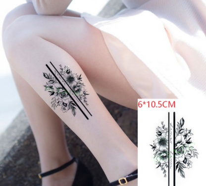 sengpan Waterproof Temporary Tattoo sticker on ear finger music note bird stars line streak henna tatto flash tatoo fake for women 24