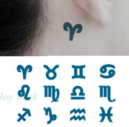 sengpan Waterproof Temporary Tattoo sticker on ear finger music note bird stars line streak henna tatto flash tatoo fake for women 24